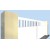 Portail battant Alu mixte soubassement lame verticale 1/3 