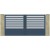 Portail Aluminium Battant 2/3 ajouré barreaux horizontaux