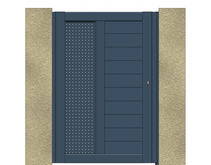 Portillon Tôle Alu perforée