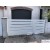 Portail battant en aluminium lame horizontale 170mm ajouré style contemporain gris anthracite 7016 livraison gratuite en France