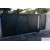 Portail Aluminium Coulissant Tôle Perforée style contemporain en forme de V ajouré