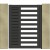 Portillon en Alu gamme open noir 2100