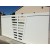 portail coulissant  aluminium  moderne partie centrale en forme de V semi  ajouré semi plein motorisable blanc 9010 longueur 4m