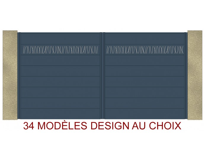 Portail Battant Design Lame 220 BAMBOO