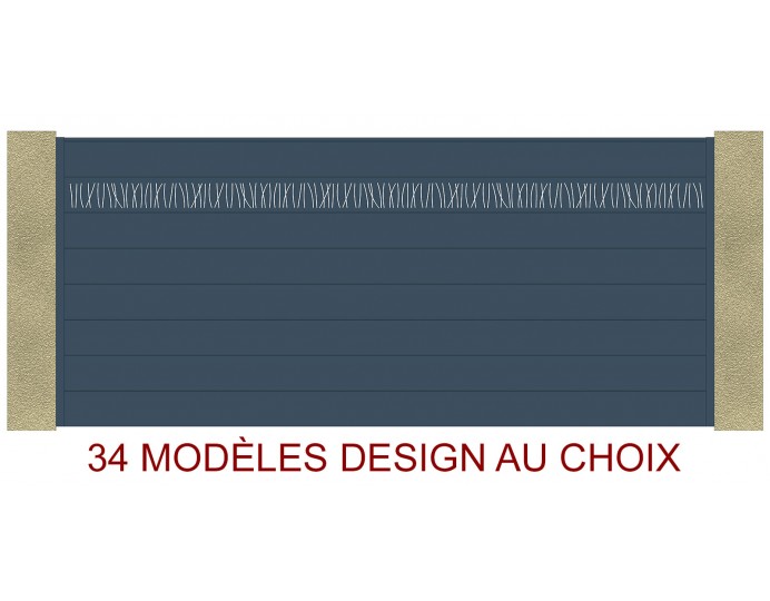 Portail Coulissant Design Lame 220 Bamboo