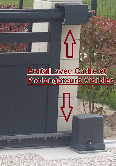 Portail Coulissant avec Cadre prolongateur sur portail coulissant