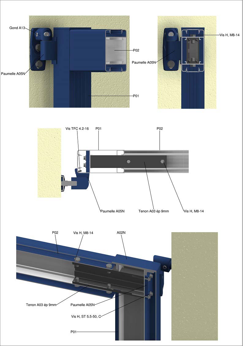 Fabricant Portail Alu COUPE DE MONTAGE