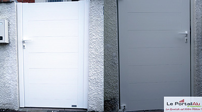 portillon en aluminium blanc