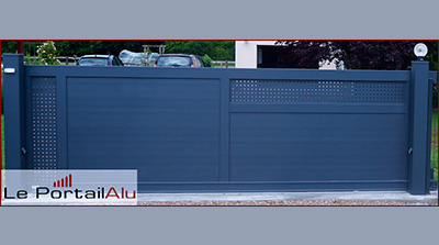 Portail Coulissant Sur Poteau Aluminium