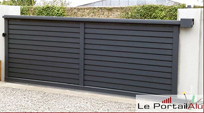 Fermeture alu persienné couleur tendance gris 7016