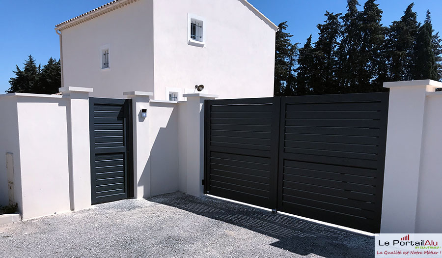 modèle brise vue portail et portillon installé dans le vaucluse