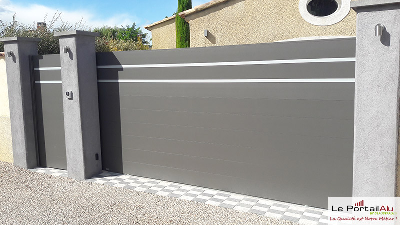 portail et portillon gamme urban double liserés