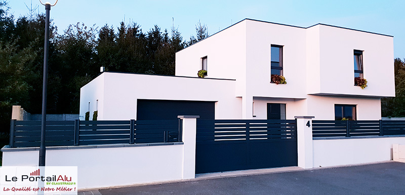 portail haut de gamme pour maison contemporaine