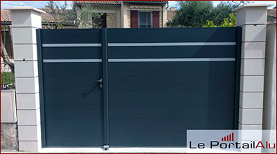 Portail Coulissant Sur Poteau Aluminium