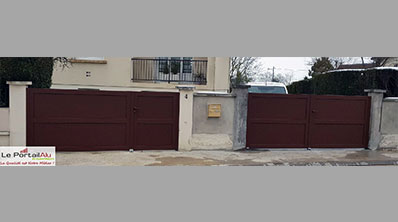 entrée propriété double portail