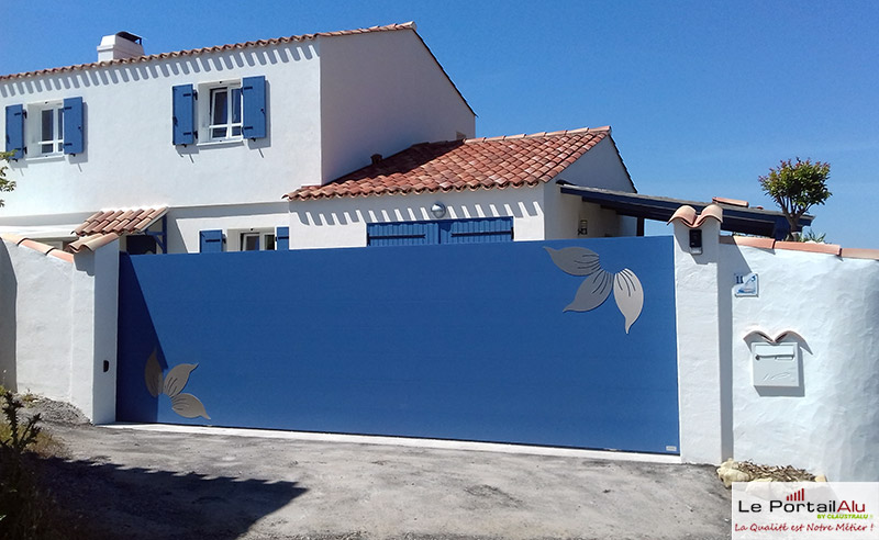 portail bleu gamme décorative alunox