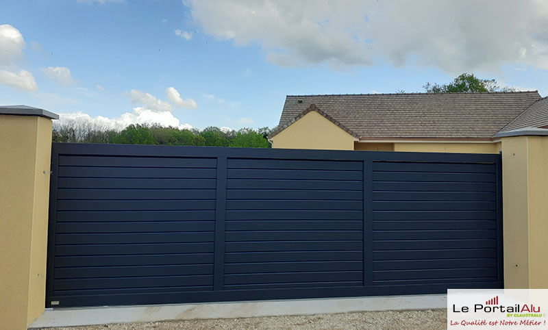 installation portail alu brise-vue