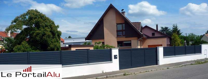 portail brise vue gris anthracite