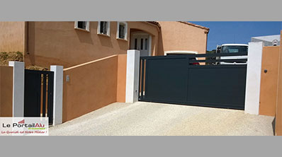 entrée propriété double portail