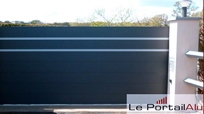 portail alu deux tiers ajouré