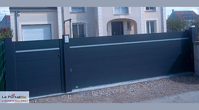 fermeture avec décoration imitation inox