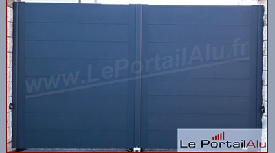 Portail battant posé