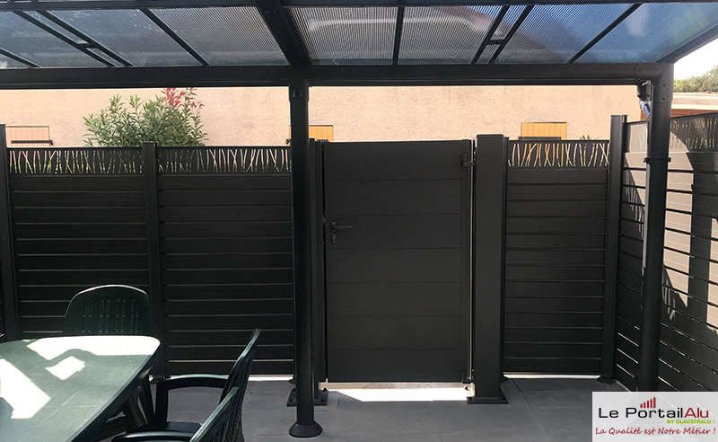 Portillon plein en Aluminium