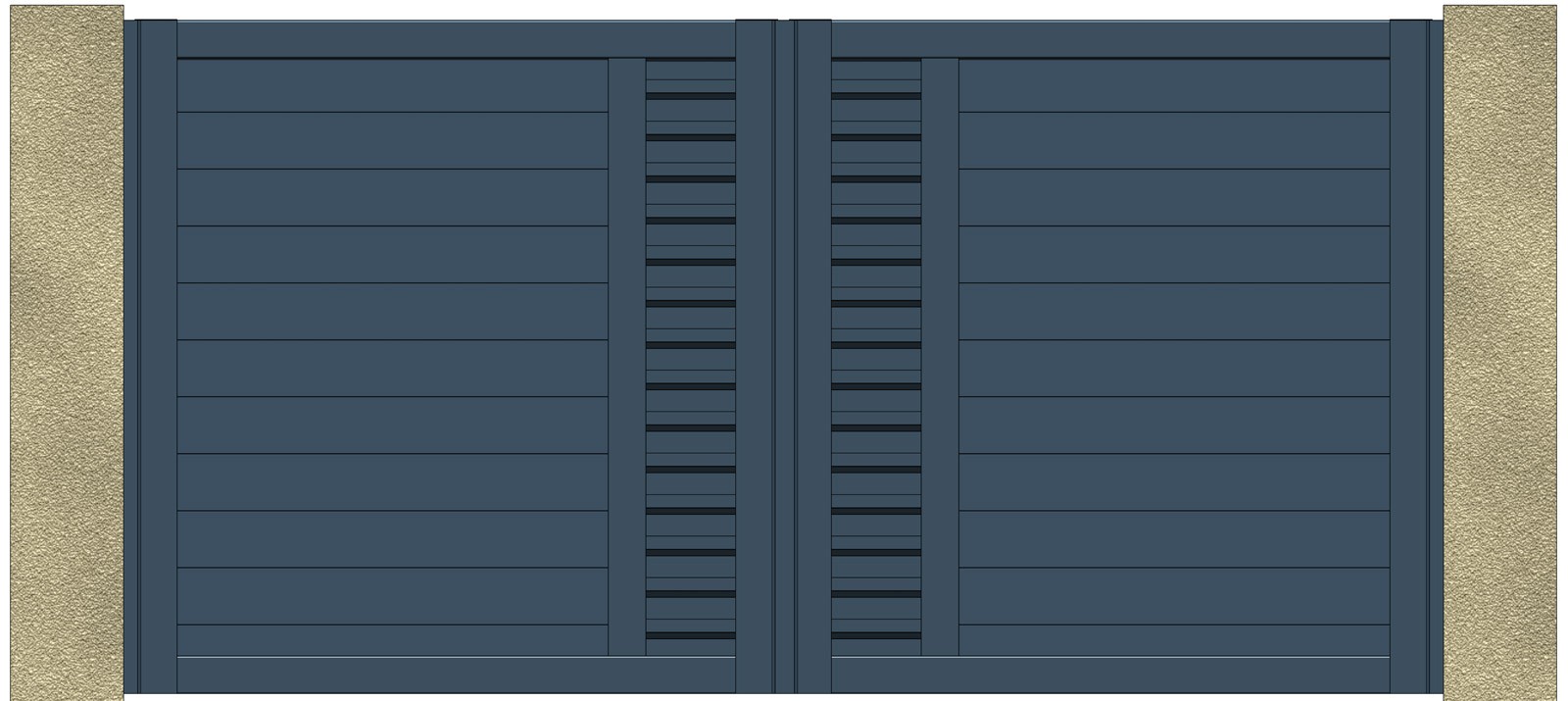 Portail Battant Central Brise Vue
